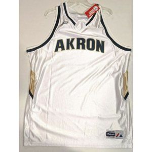 Akon Zips University College Basketball Men's Blank White Majestic Jersey XL NWT